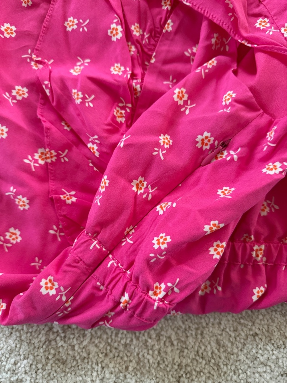 J. Crew Vibrant Hot Pink Floral Lined Dress - Picture 8 of 8